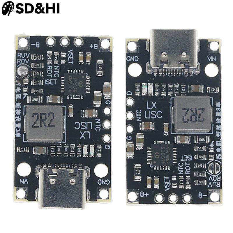 Li Ion Charger Module - บอร์ดชาร์จเพิ่มกำลังไฟ1ชิ้นประเภท-C 2S 3S 8.4V 12.6V 18650