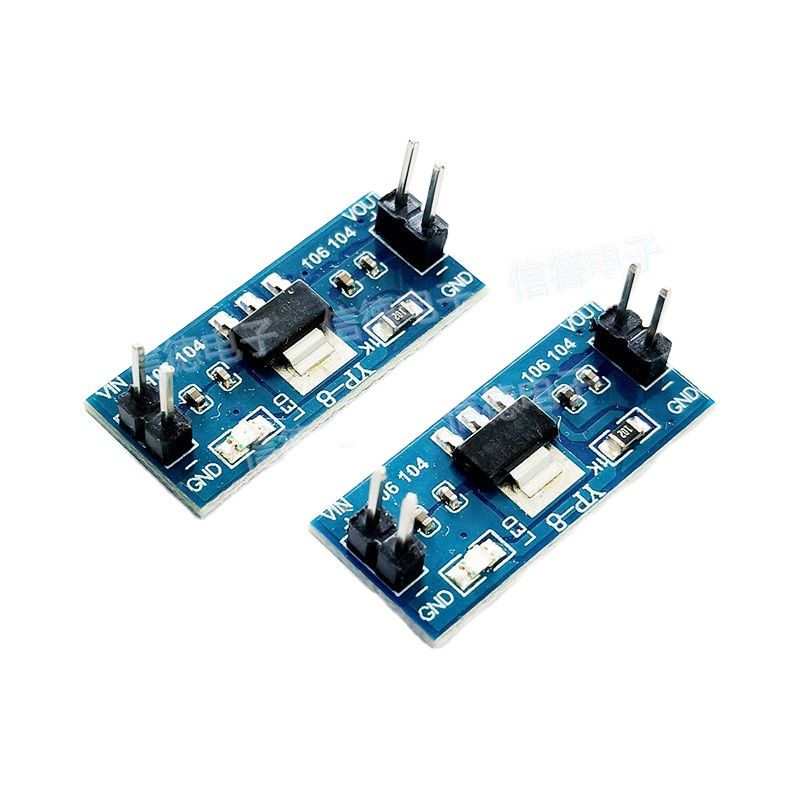 Ams1117 Module - โมดูลจ่ายไฟ AMS1117-3.3V/5V บัดกรีเรียบร้อยดี พร้อมขั้วต่อแบบพิน แผงวงจรควบคุมแรงดันไฟฟ้าแบบลดแรงดัน