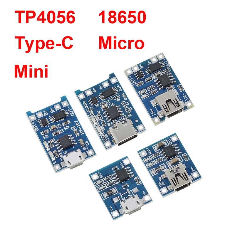 Tp4056 Module - 1/5 ชิ้น 5V 1A ไมโคร/Type-c/มินิ 18650
