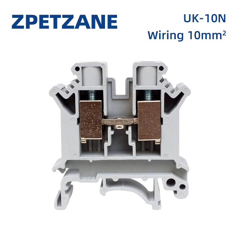 Screw Terminal Block - 10ชิ้น UK-10N ยูนิเวอร์แซลบล็อก10mm2 800V 76A DIN