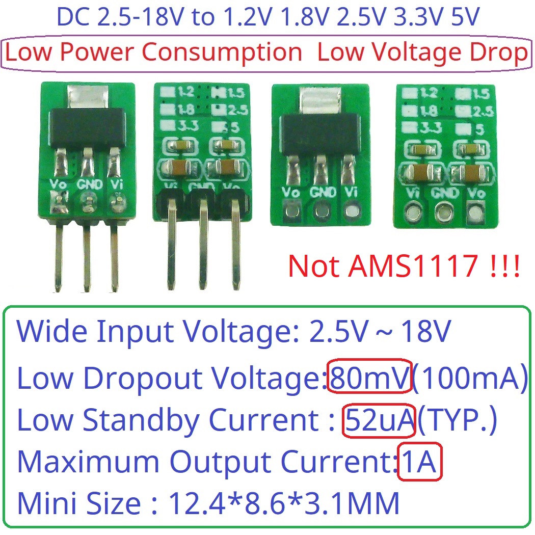 Esp32 Step Down Buck - โมดูลลดแรงดันไฟฟ้าแบบ Step-Down LDO ขนาดเล็ก 1A 1.2V