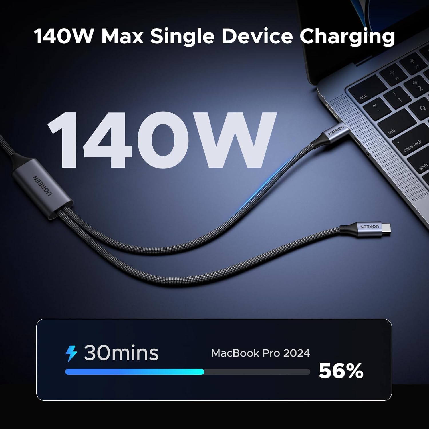 สายชาร์จ UGREEN 140W USB C, สา - Usb C Cable บทวิจารณ์และราคา