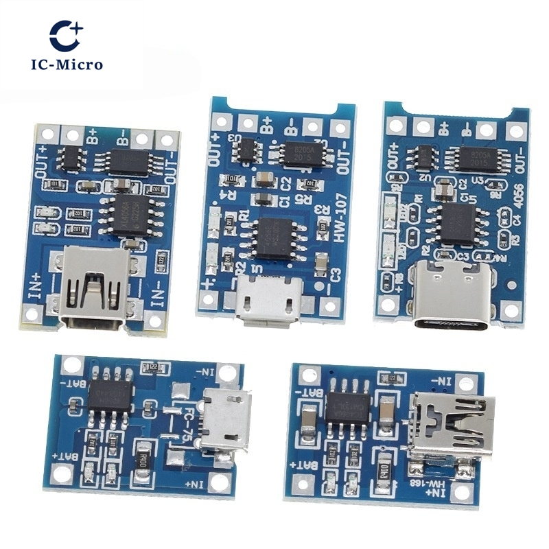 1/5 ชิ้น 5V 1A ไมโคร/Type-c/มิ - Tp4056 Module บทวิจารณ์และราคา