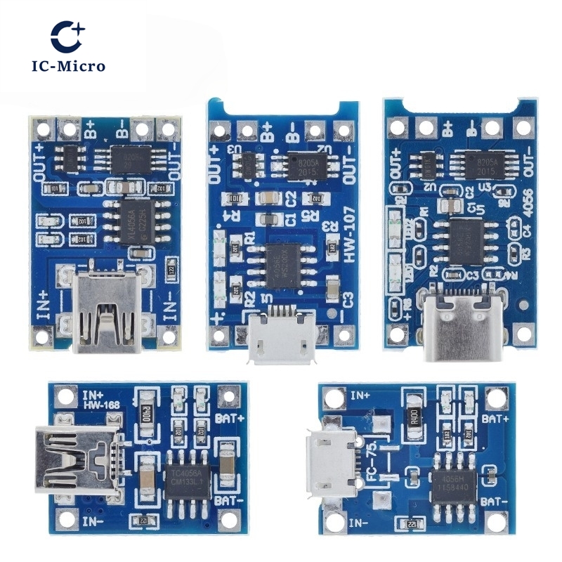 1/5 ชิ้น 5V 1A ไมโคร/Type-c/มิ - Tp4056 Module บทวิจารณ์และราคา