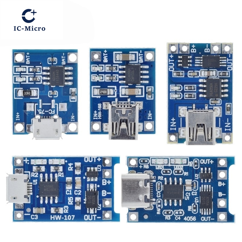 1/5 ชิ้น 5V 1A ไมโคร/Type-c/มิ - Tp4056 Module บทวิจารณ์และราคา