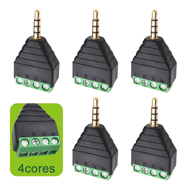 5/20/100PCS 3.5 มม.สเตอริโอ 4  - Screw Terminal Block บทวิจารณ์และราคา