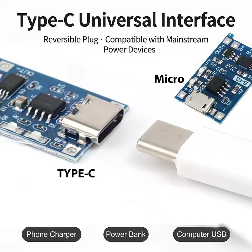 โมดูลชาร์จ USB Type-C รุ่น TP4 - Tp4056 Module บทวิจารณ์และราคา