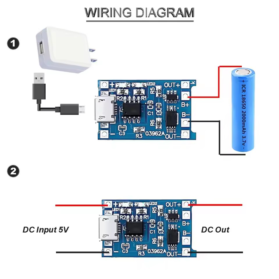 โมดูลชาร์จ USB Type-C รุ่น TP4 - Tp4056 Module บทวิจารณ์และราคา