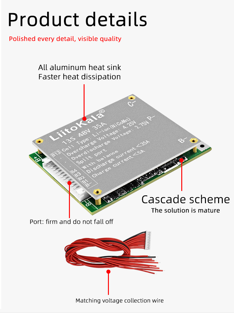 liitokala BMS 13S 35A 48V แผงป - Li Ion Charger Module บทวิจารณ์และราคา